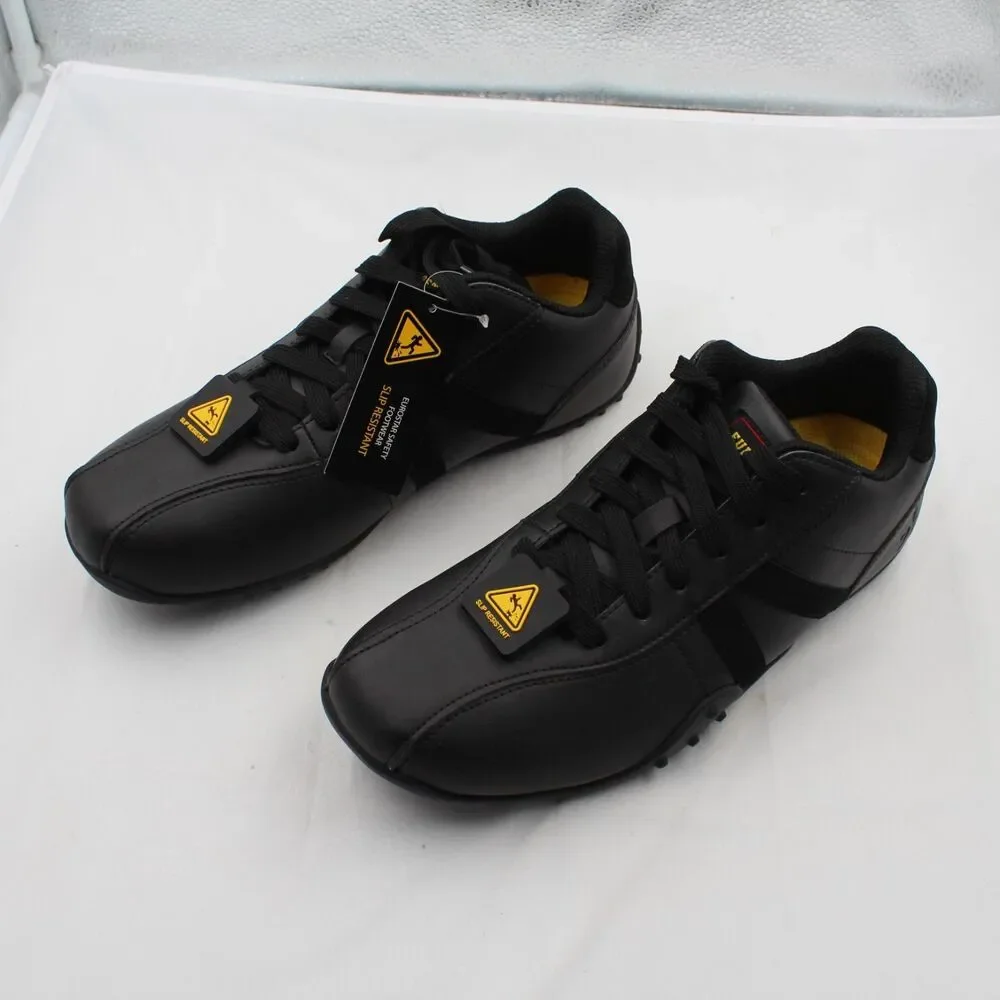 Eurostar Mike SR Comfort Fit Slip Resistant Work Shoes Black Memory Foam Sz 8